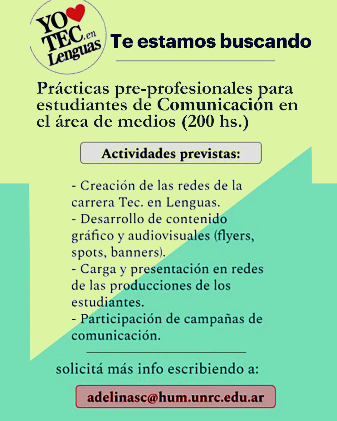 La Tecnicatura en Lenguas de la Facultad de Ciencias Humanas busca estudiantes de&nbsp;comunicación