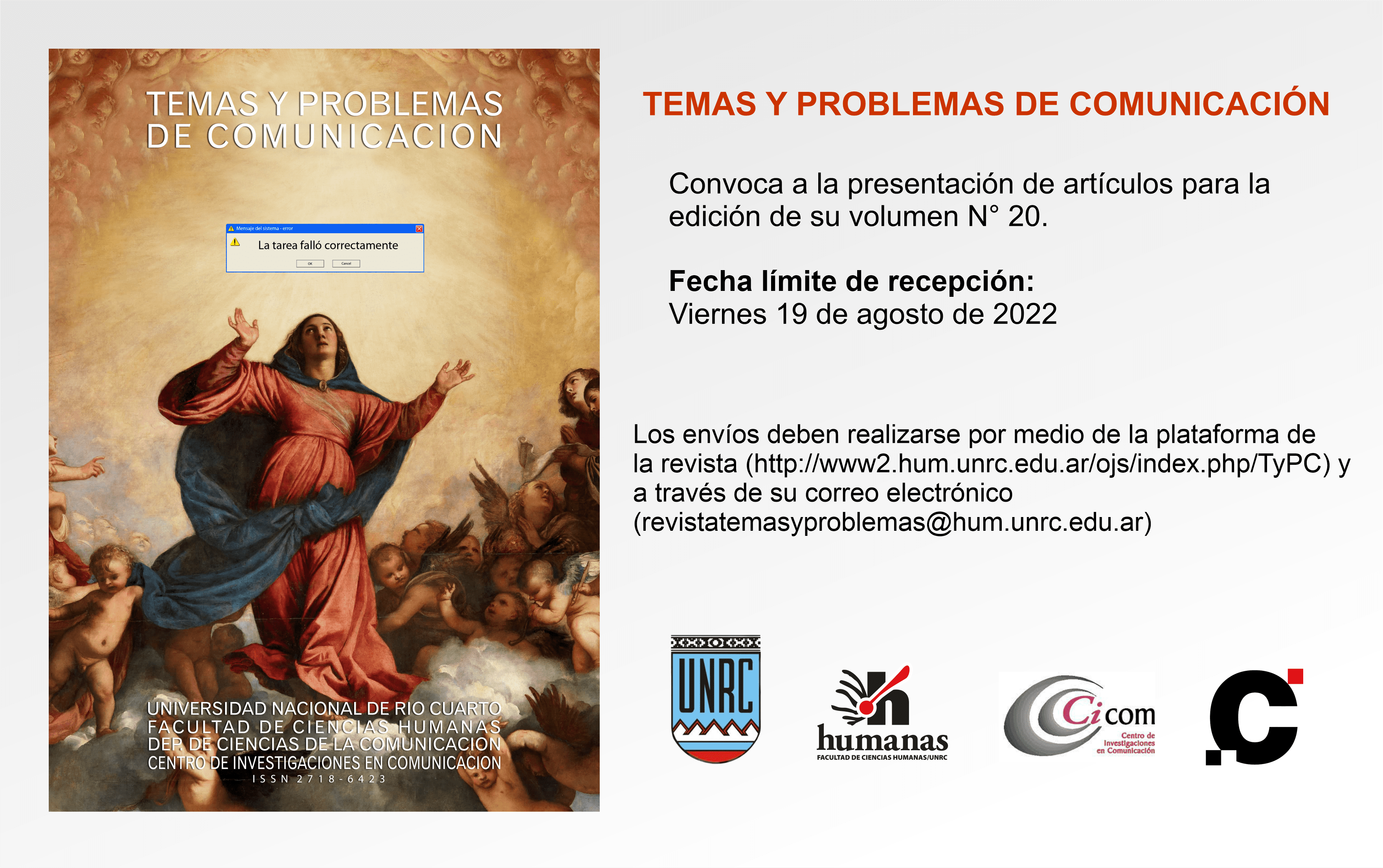 Temas y Problemas de Comunicación –&nbsp;convocatoria
