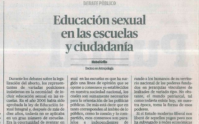 Educación sexual en las escuelas y ciudadanía